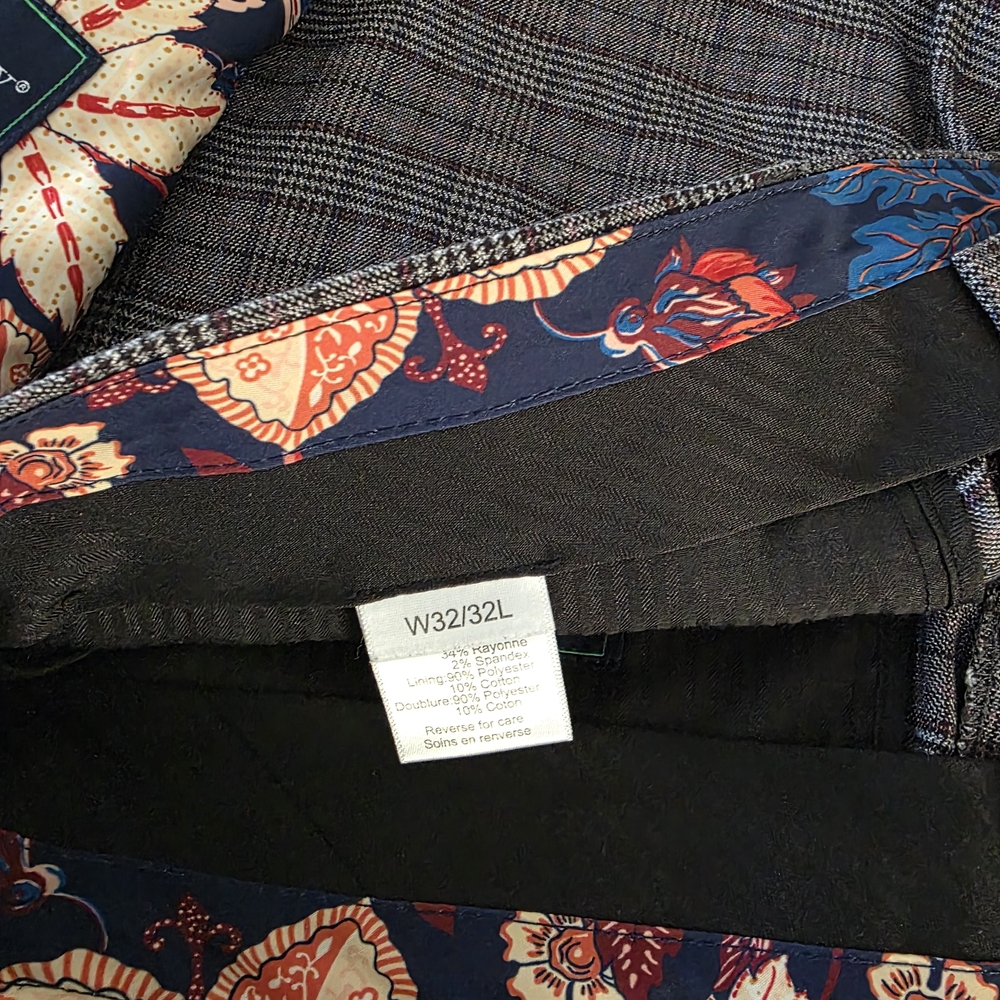 Paisley & Gray Slim Fit Multicolored Suit (Grey, Burgundy, & Blue) - Picture 3 of 4